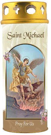 Saint Michael Candle with Windproof Cap, 16.5cm - Decorative Prayer Candle in Gift Box