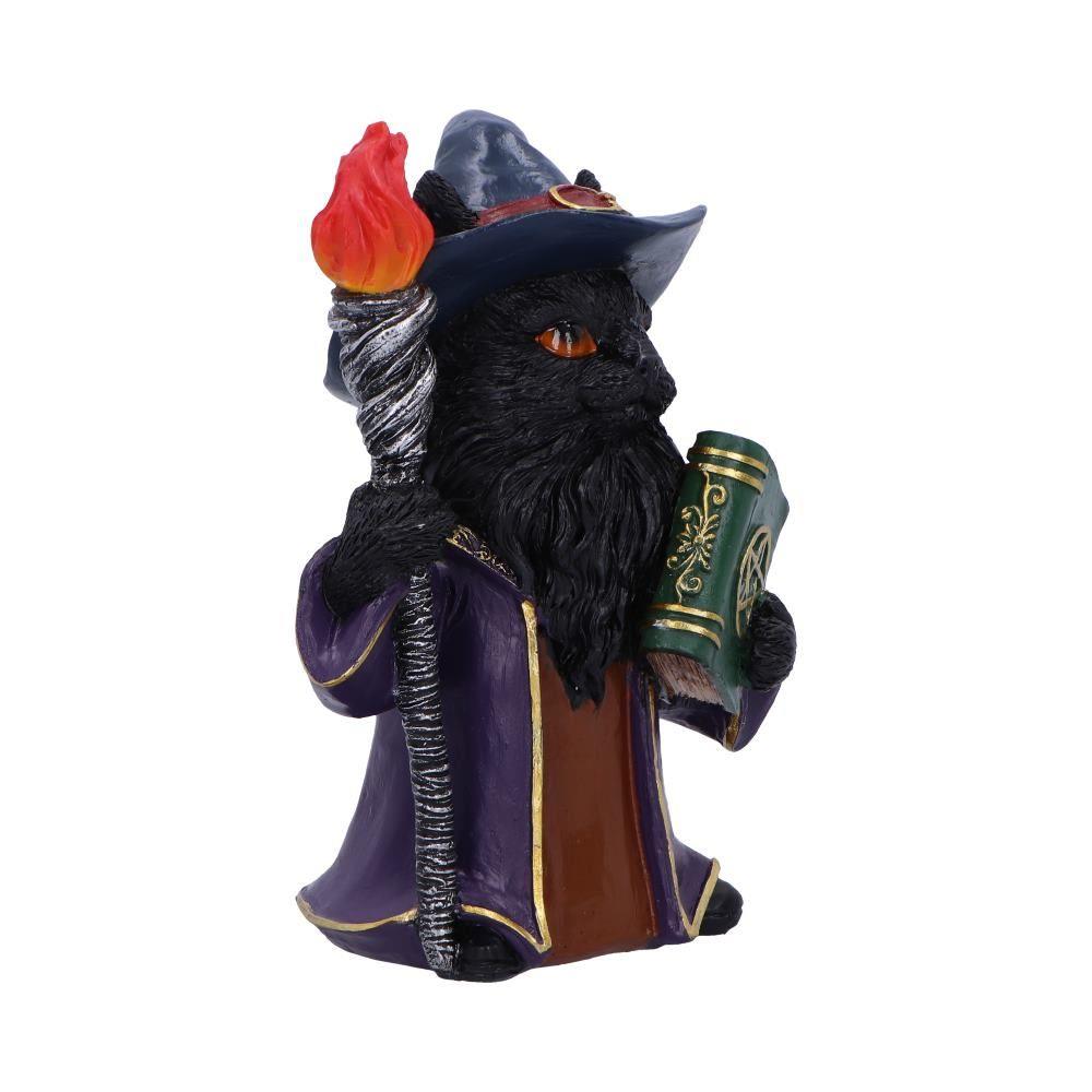 Magical Sorcerer Cat Figurine Wizard Ornament Wiccan Gothic Gift Witchcraft Decor