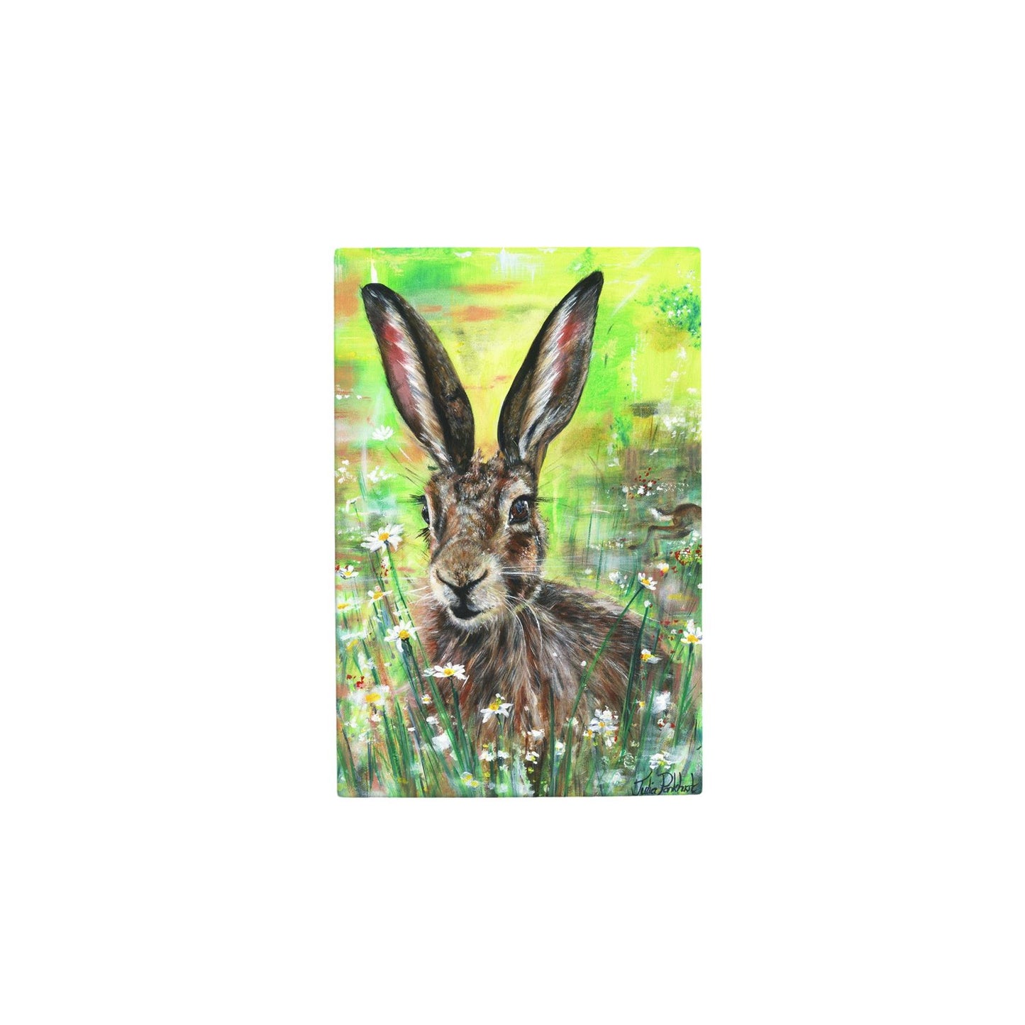 DAWN VIGIL HARE Ceramic Art Tile by Pankhurst Gallery 30x20cm - Ready to Hang