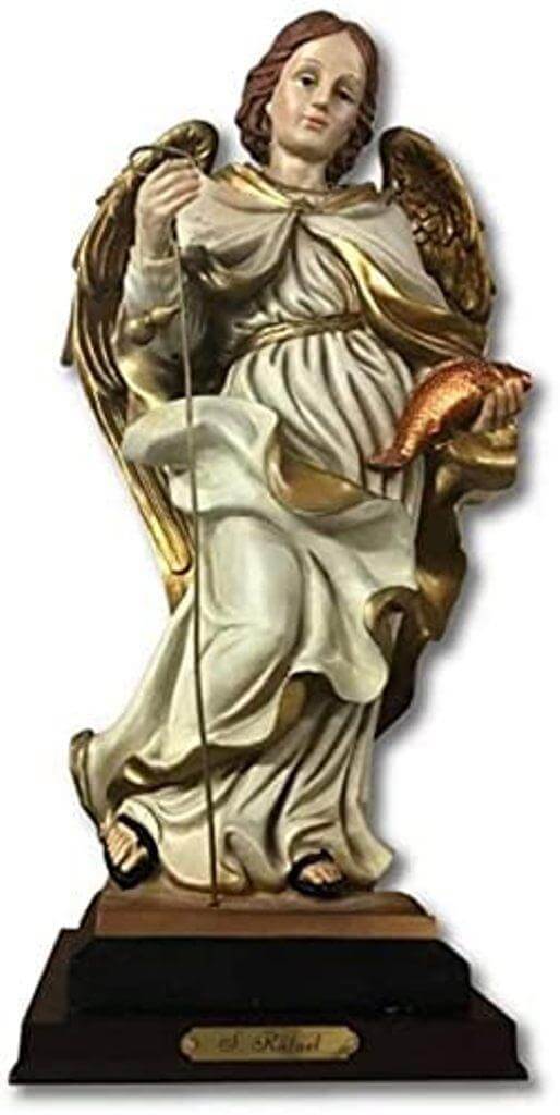 Large Archangel Raphael Statue Religious Figurine Sculpture Ornament Angel of Healing 30 cm