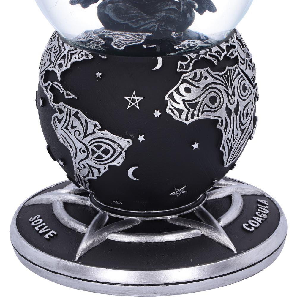 Gothic Baphomet Snow Globe Occult Home Decor Witchcraft Collectible Fantasy Art Decor