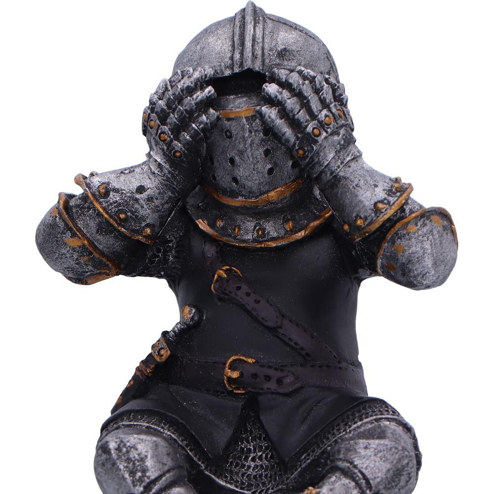 Medieval Knight Figures Shelf Sitters Set Gothic See No, Hear No, Speak No Evil