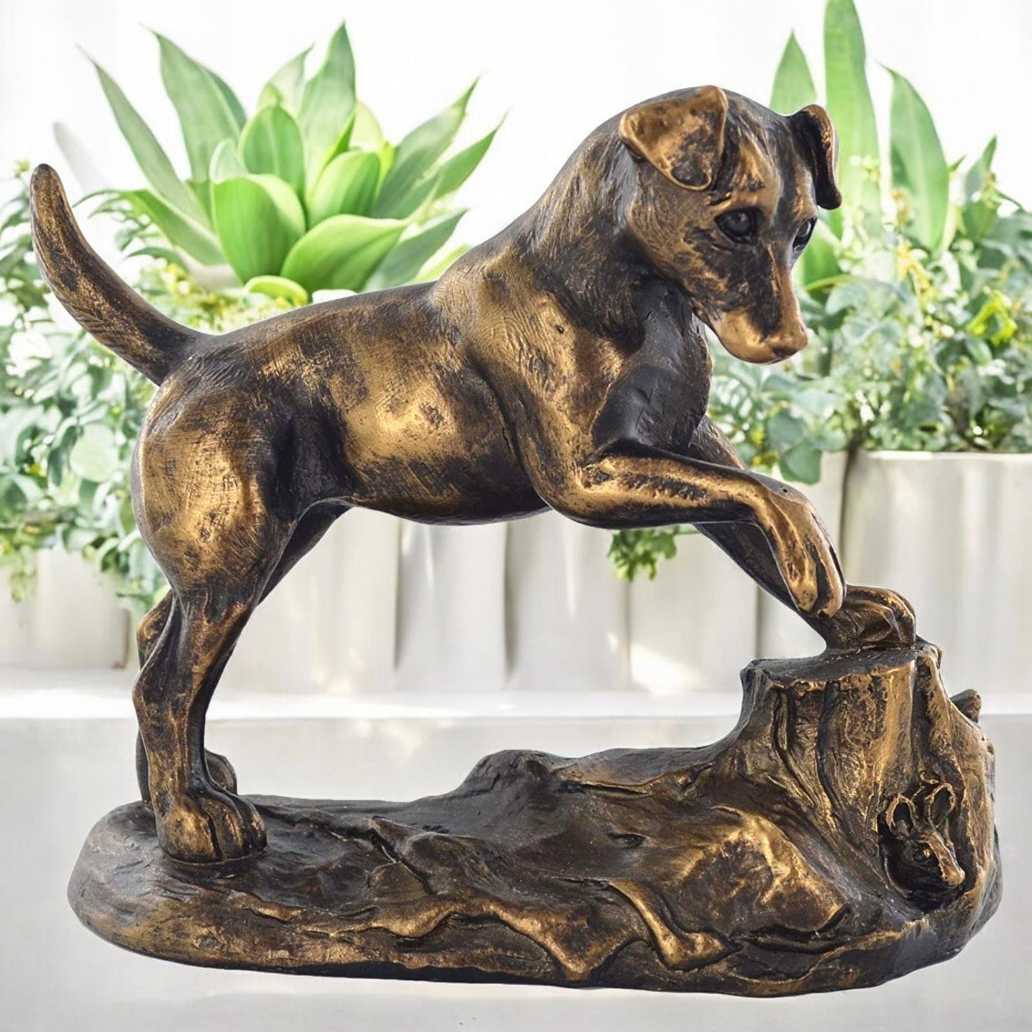 Exquisite Bronze Effect Jack Russell Terrier Sculpture by Harriet Glen - Resin Statue - Perfect Gift for Dog Lovers!-Osiris Craftworks