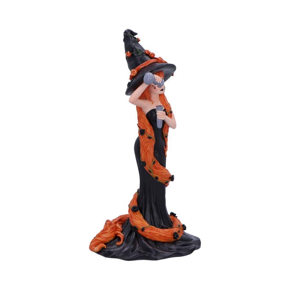 Enchanting Cinnamon Witch Figurine 23.5cm – Orange Hair, Sugar & Spice Design, Perfect Gift for Witchy Collections