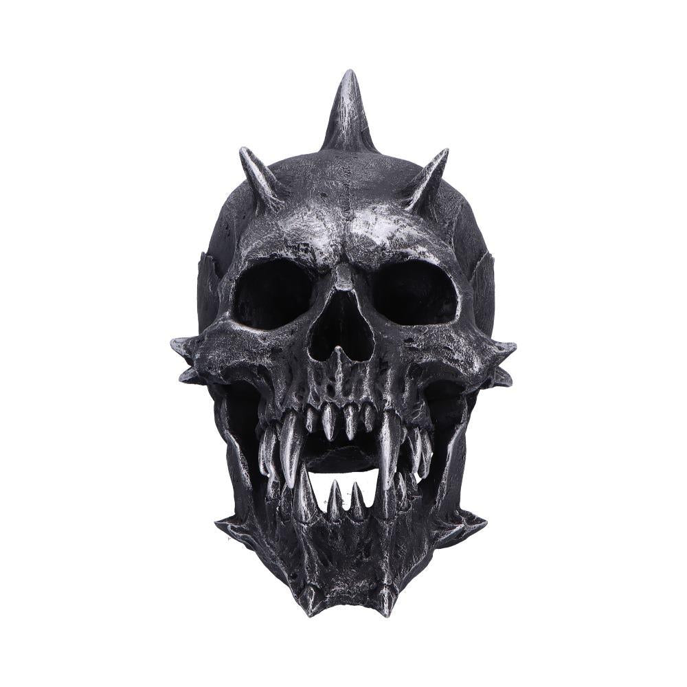 Gothic Spiked Demon Skull Figurine Fanged Horror Decor Halloween Scary  Statue