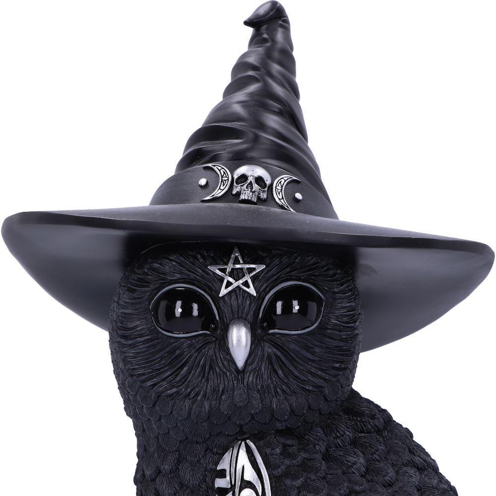 Witchy Owl Figurine Halloween Decor, Gothic Statue, Witchcraft Ornament Home Decor