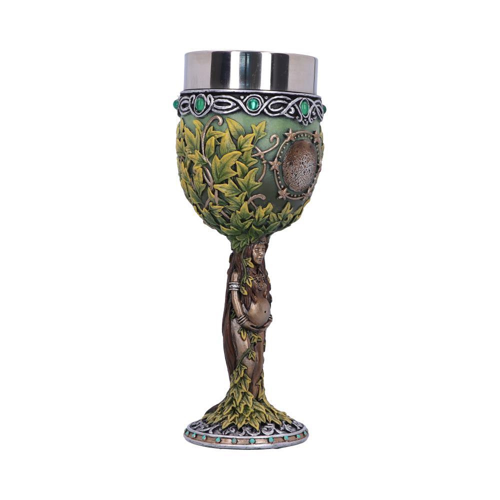 Wiccan Triple Moon Pagan Goblet Goddess Mother Earth Chalice Drinking Vessel