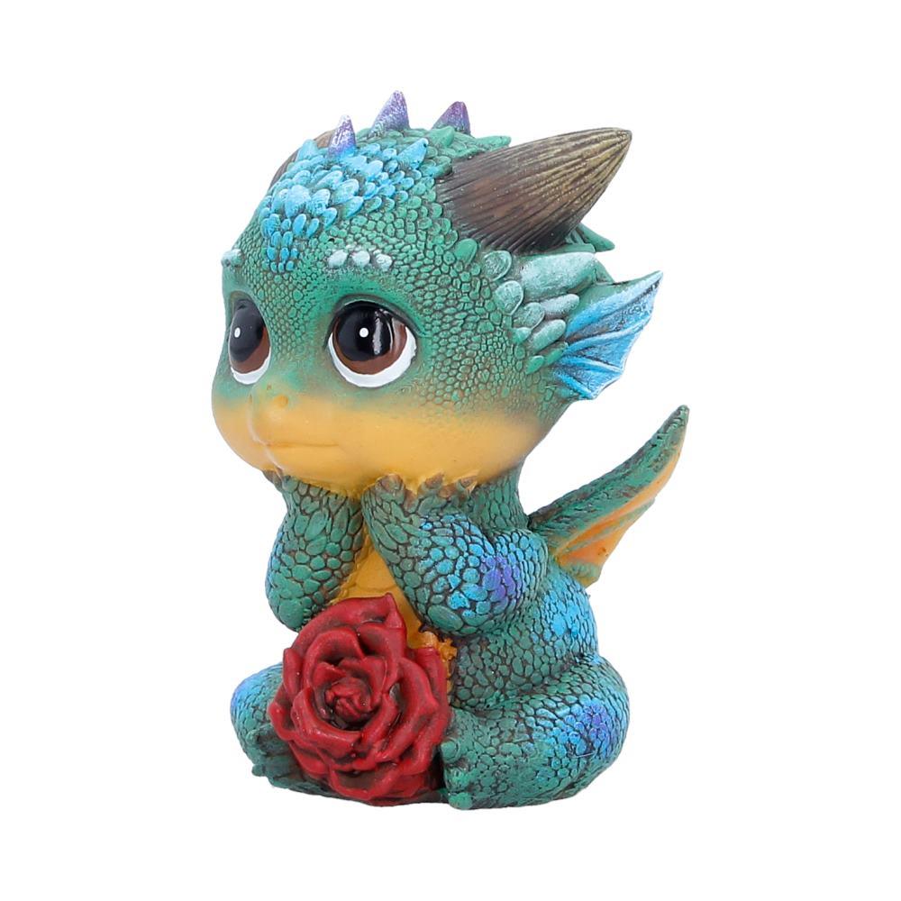 Cinders Mini Dragon Statue Whimsical Mythical Creature Rose Shelf Display Art
