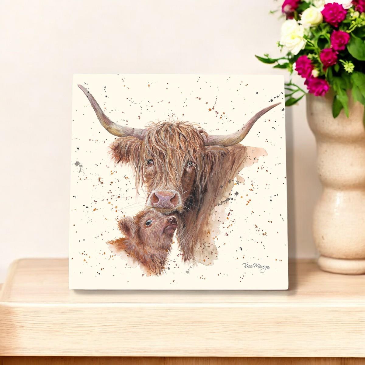 Highland Harmony Ceramic Art Tile by Bree Merryn | 20x20cm | Ready to Hang | Gift Boxed