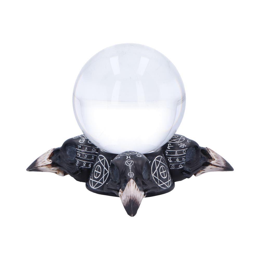 Raven Crystal Ball Holder Gothic Alchemy Decor Occult Sphere Stand Witchcraft