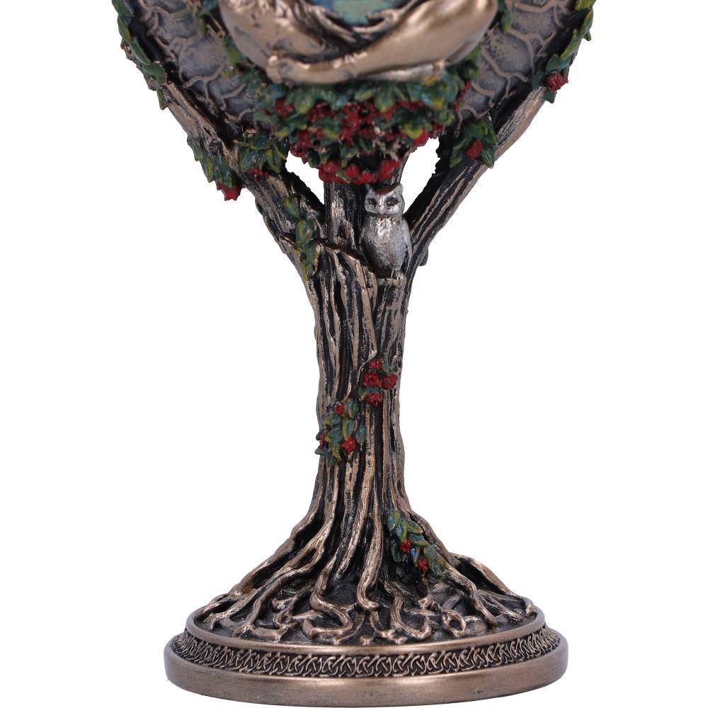 Mother Earth Goblet Pagan Goddess Chalice Wiccan tree Of Life Stainless Insert