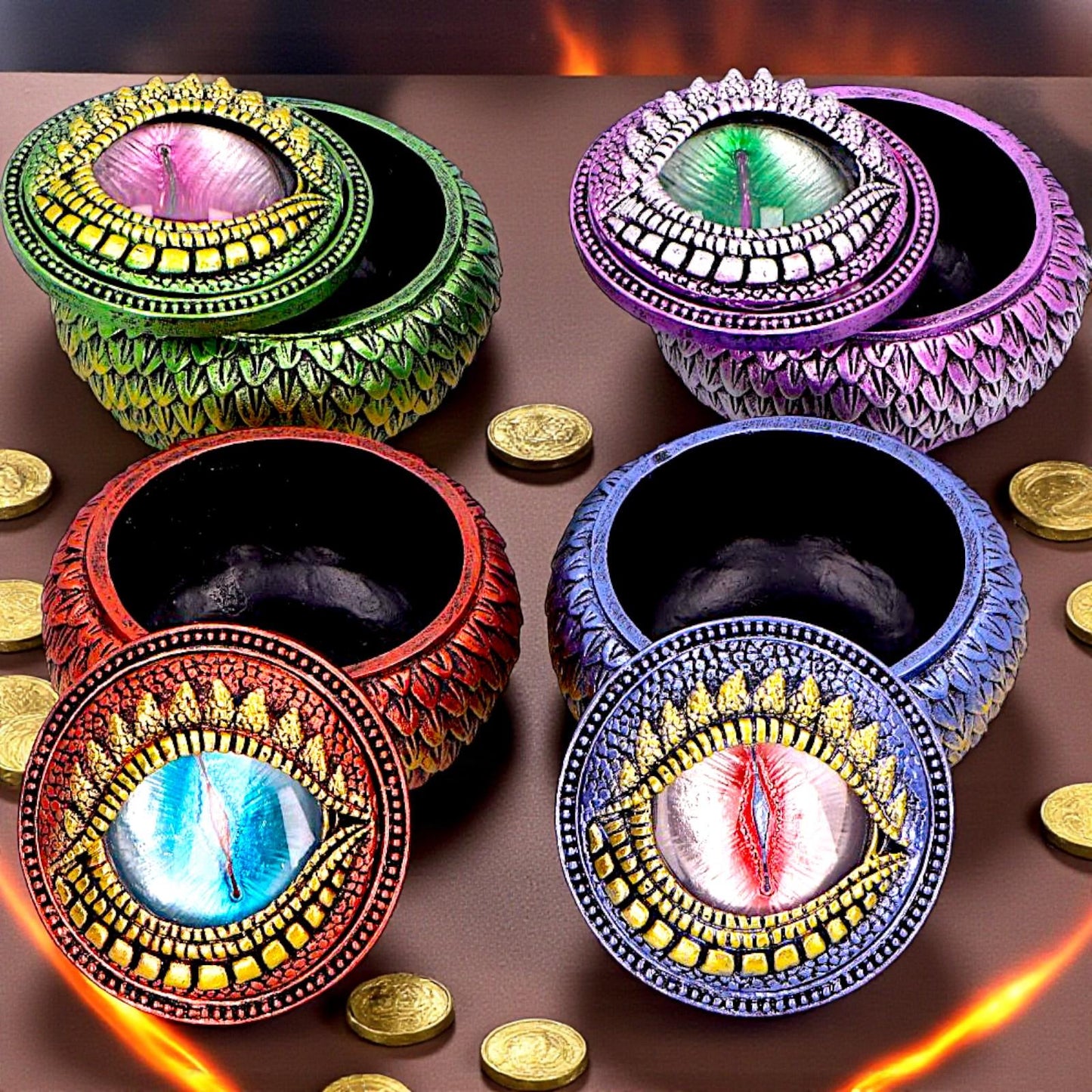 Eyes of Elders Dragon Box Set Gothic Fantasy Storage Magical Home Decor Gift