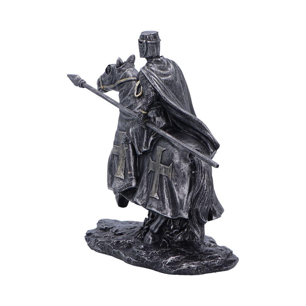 Crusader Templar Warrior Statue Horseback Knight Figurine Medieval Ornament