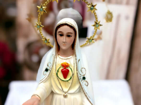 Immaculate Heart of Mary Statue | Sacred Art Resin Figurine | Religious Decor | Blessed Mother | Spiritual Gift | Marian Devotion