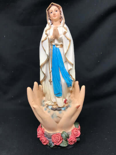 Blessed Virgin Mary Our Lady of Lourdes Statue Religious Ornament Sculpture for Home or Chapel