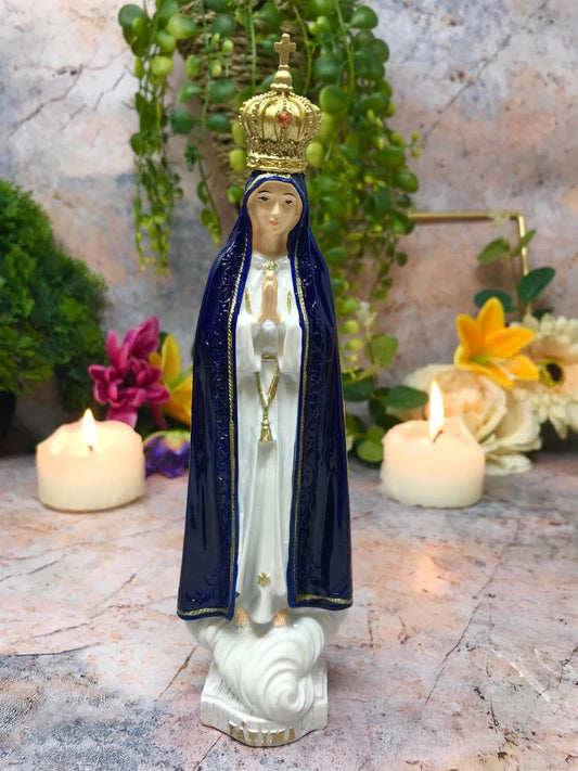 Blessed Virgin Mary Our Lady of Fatima Statue Ornament Figurine for Home or Chapel