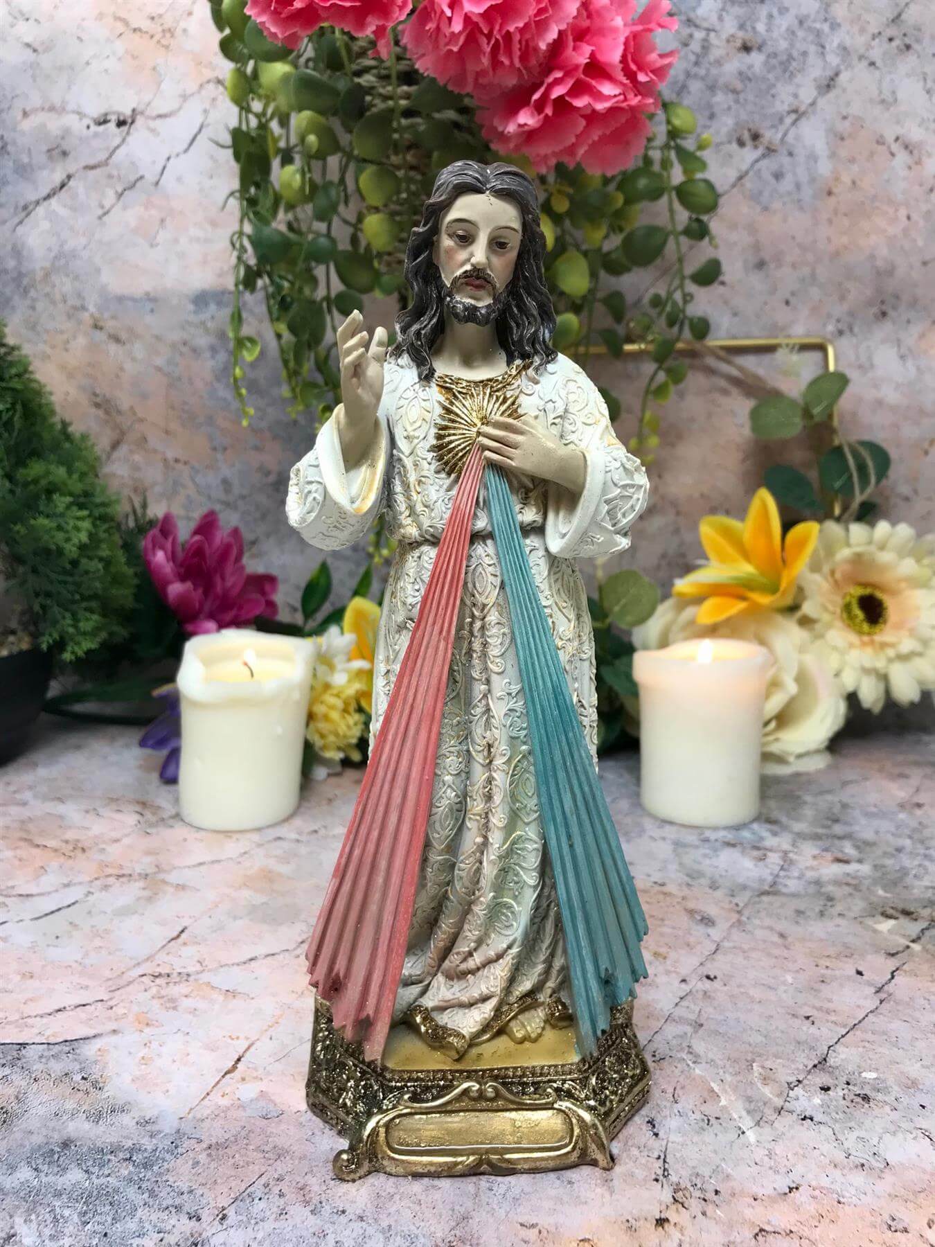 Divine Mercy Jesus Statue Home Decoration Sculpture Religious Gift Ornament