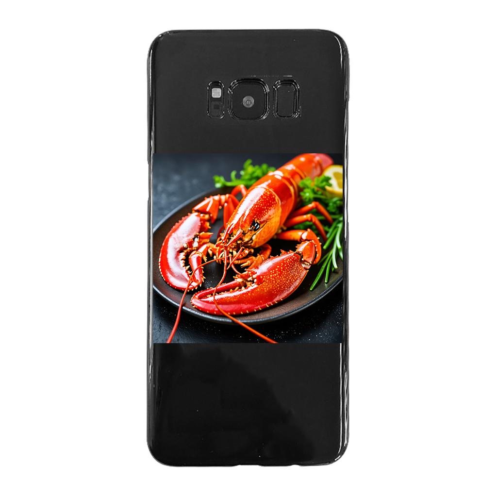 Food Back Printed Black Soft Phone Case