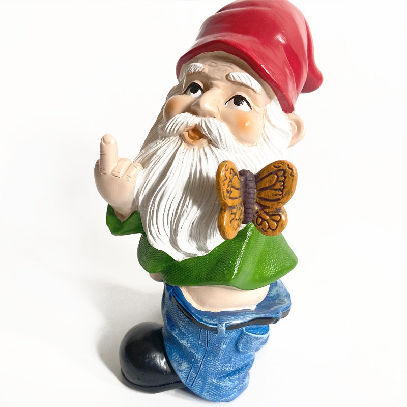 Tree Peeking Gnome Window Decor - Whimsical Garden Statue, Hand-Painted Resin Gnome Figurine, Fun Outdoor Decoration for Trees or Fences