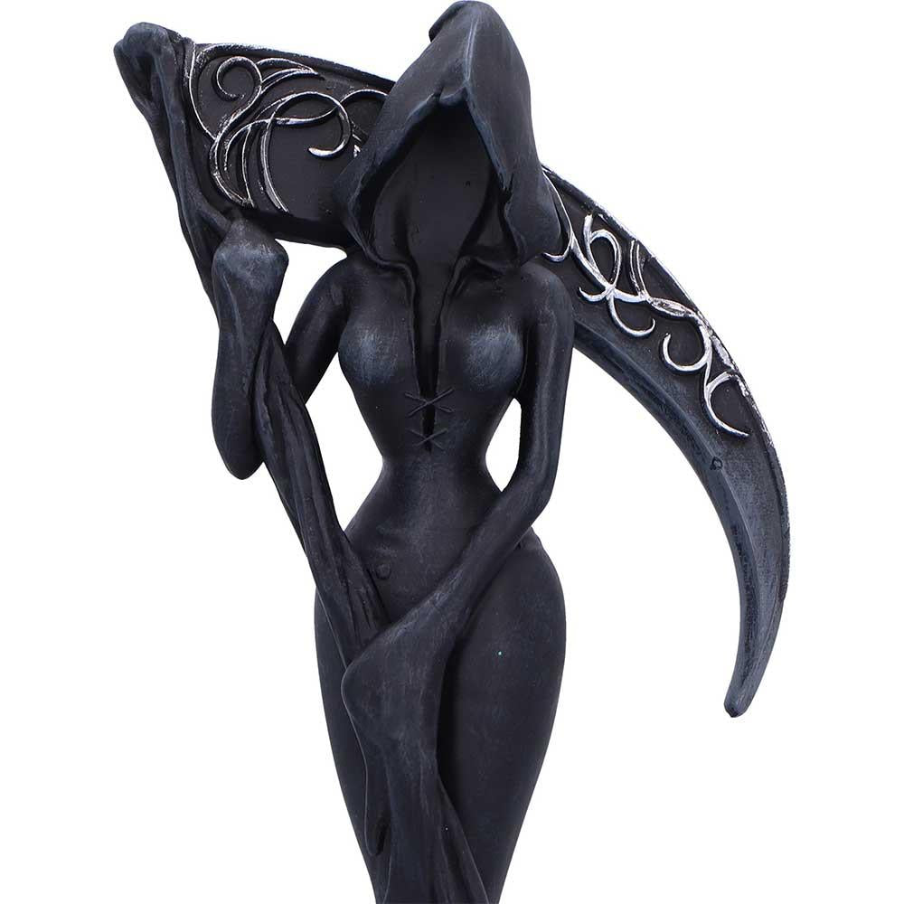 Femme Fatale Reaper Statue Gothic Hooded Female Scythe Dark Angel Ornament Fantasy Decor