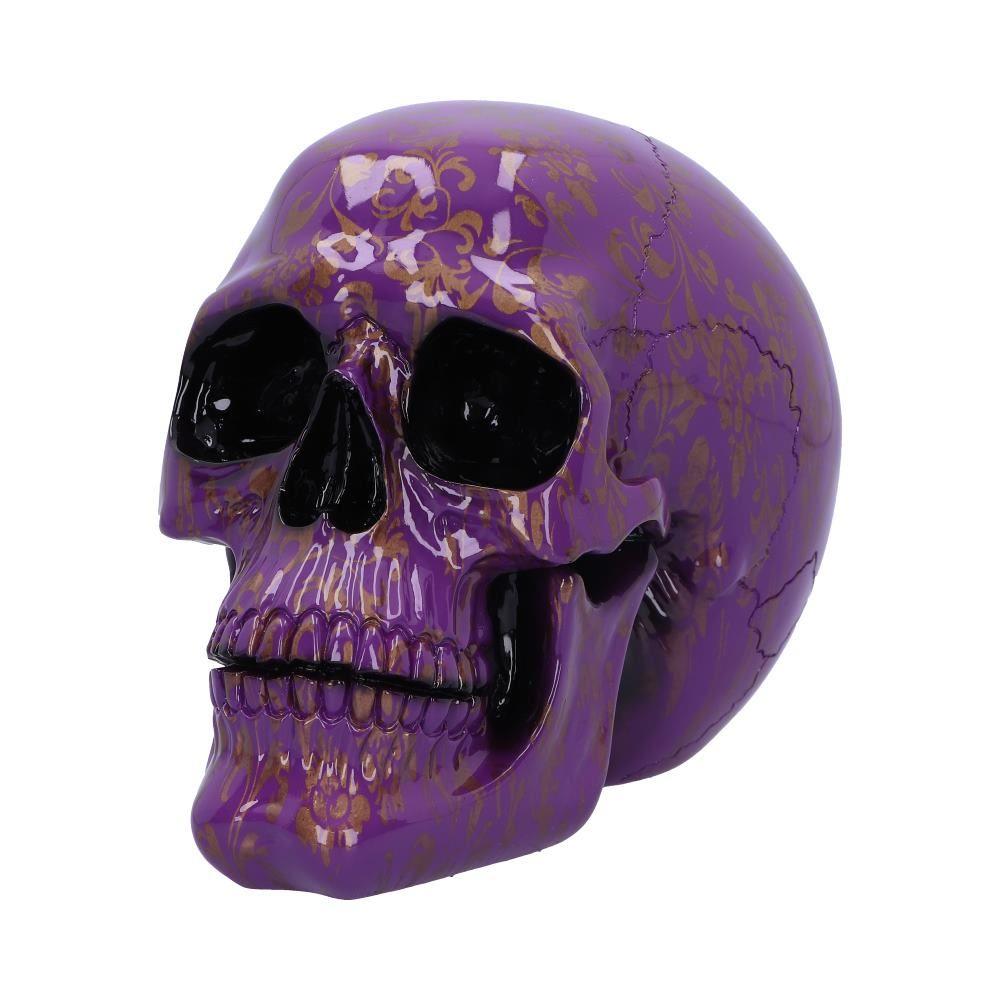 Purple Gothic Fantasy Skull Ornament Decorative Statue Halloween Horror Art Decor