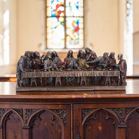 Last Supper Statue Figurine Ornament Jesus Christ 12 Apostles Christian Decor