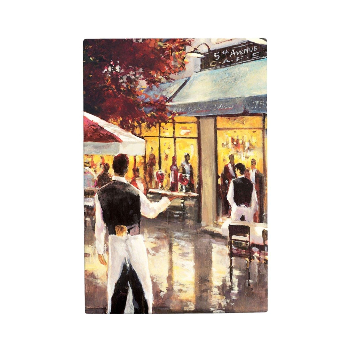 5TH AVENUE CAFÉ Ceramic Art Tile by Brent Heighton 30x20 cm – Ready to Hang Wall Art Tile with Box