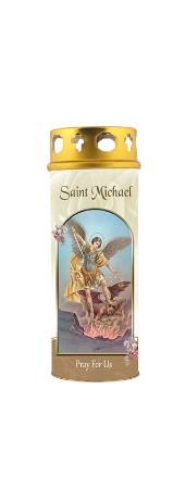 Saint Michael Candle with Windproof Cap, 16.5cm - Decorative Prayer Candle in Gift Box