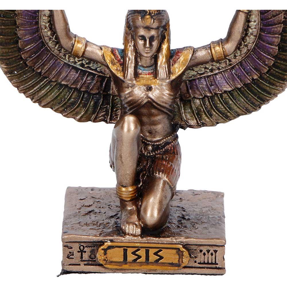 Small Isis Goddess of Magic Figurine Egyptian Mythology Winged Collectible Decor