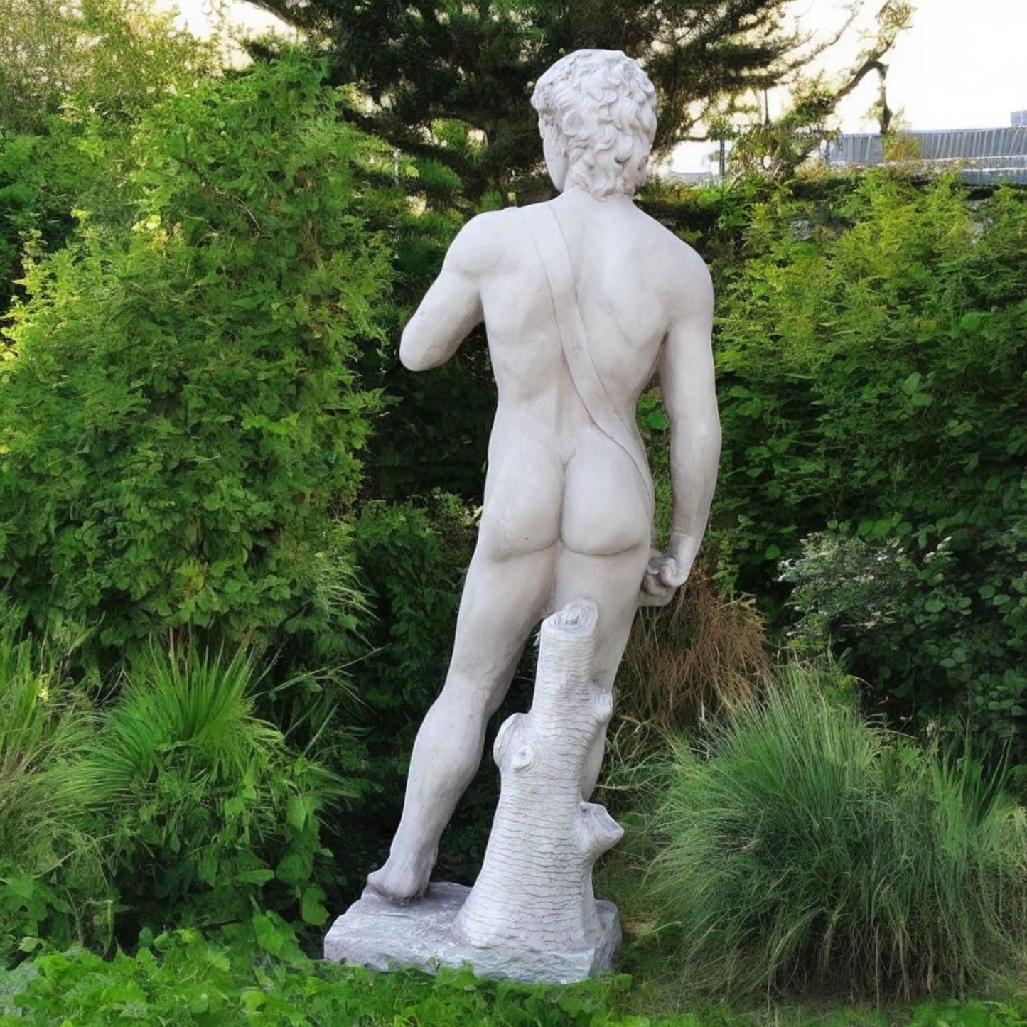 Large Michelangelo David Statue - Durable Stone Garden Decoration 109cm