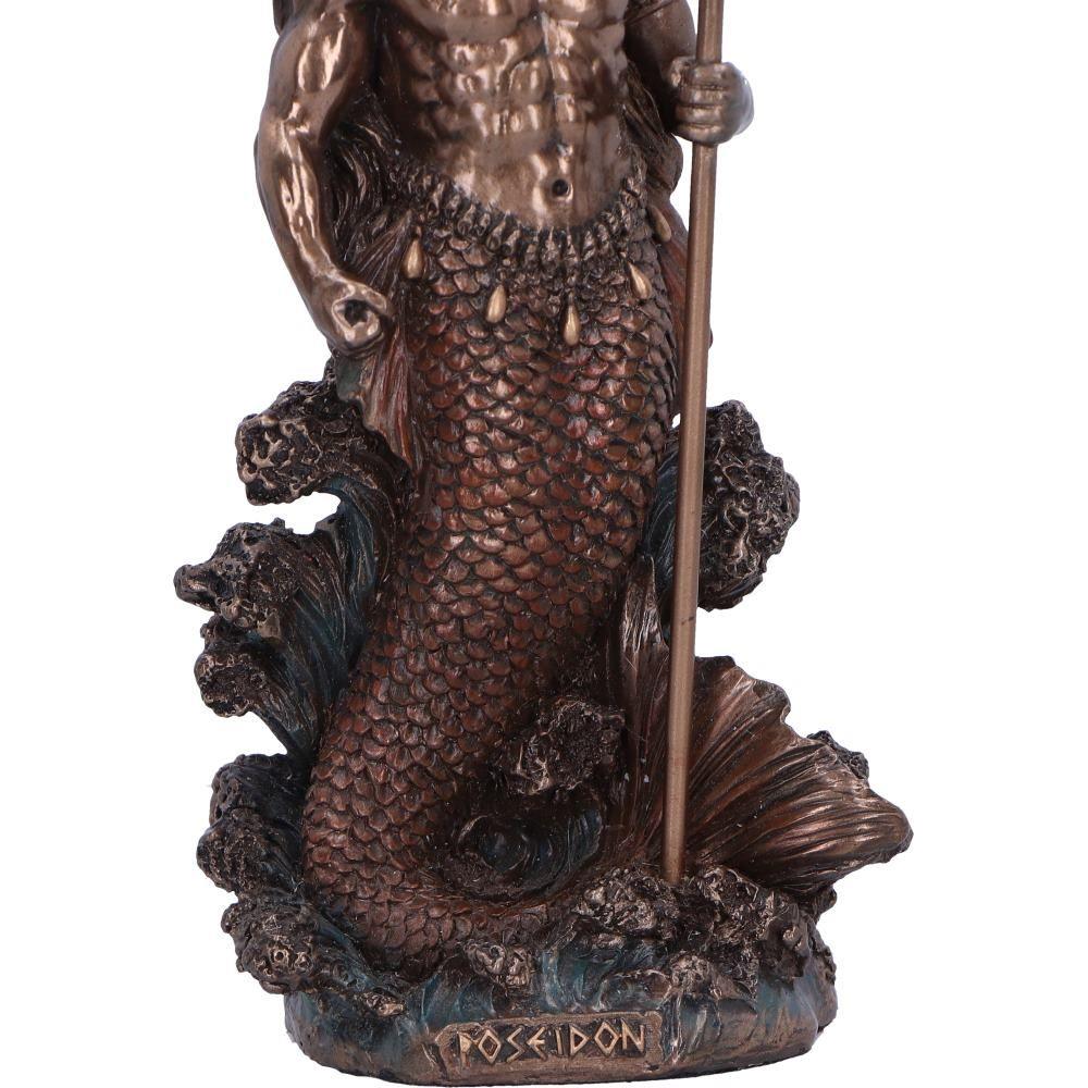 Poseidon God of the Sea Bronze Figurine 18.5cm | Mythology Decor Statue Gift