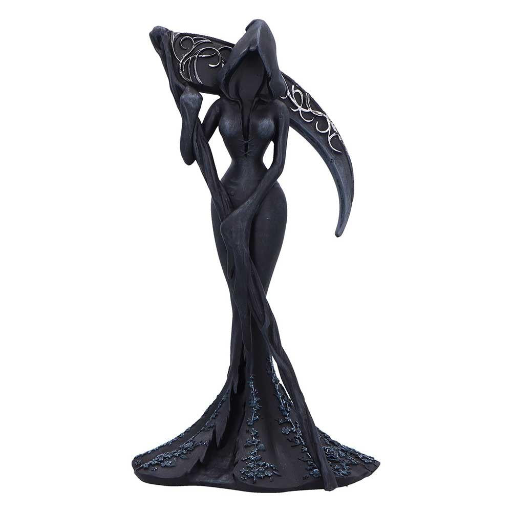 Femme Fatale Reaper Statue Gothic Hooded Female Scythe Dark Angel Ornament Fantasy Decor