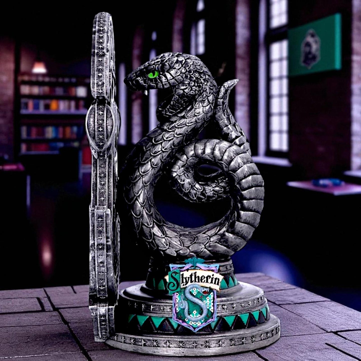 Collectable Slytherin Serpent Bookend Statue Harry Potter Home Office Library