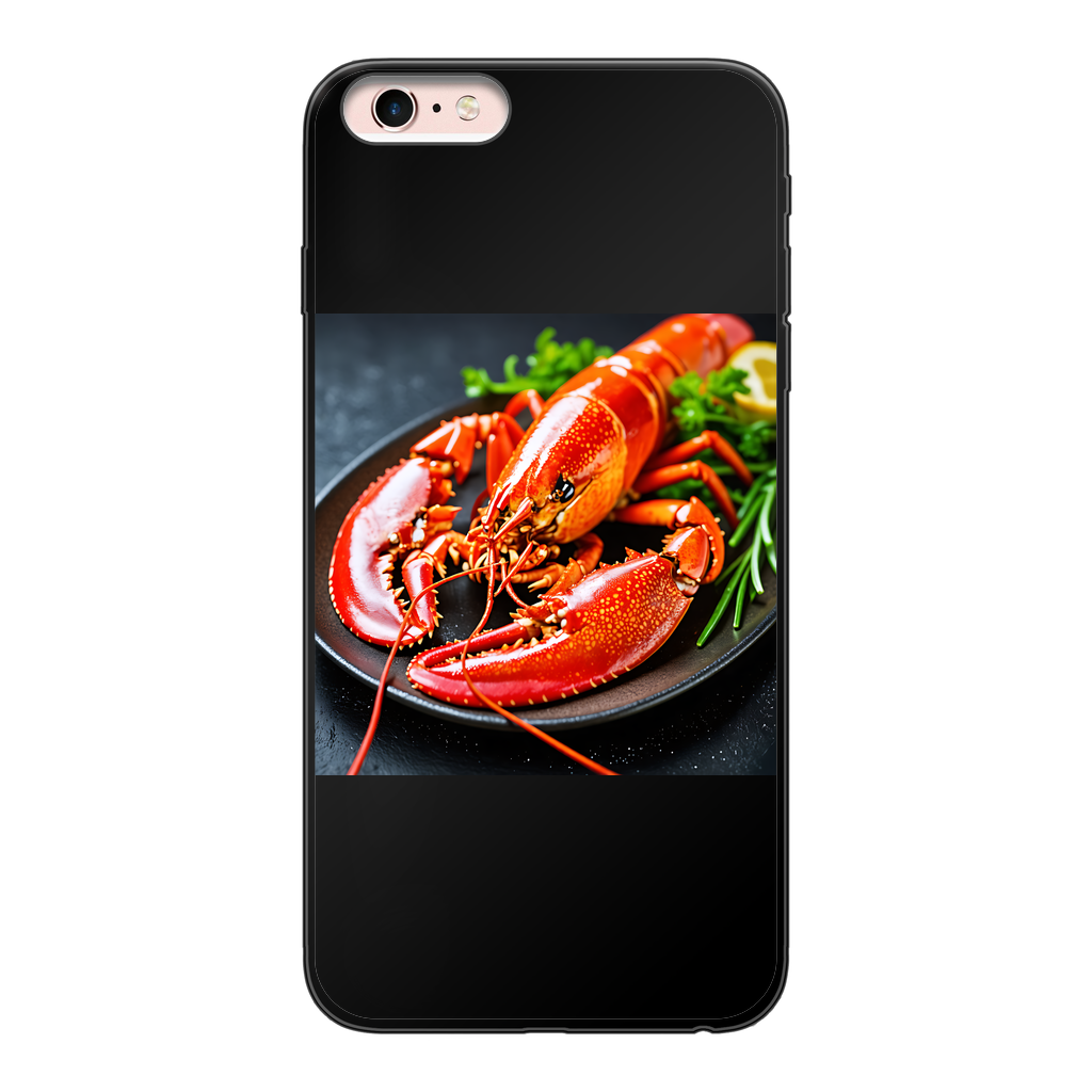 Food Back Printed Black Soft Phone Case