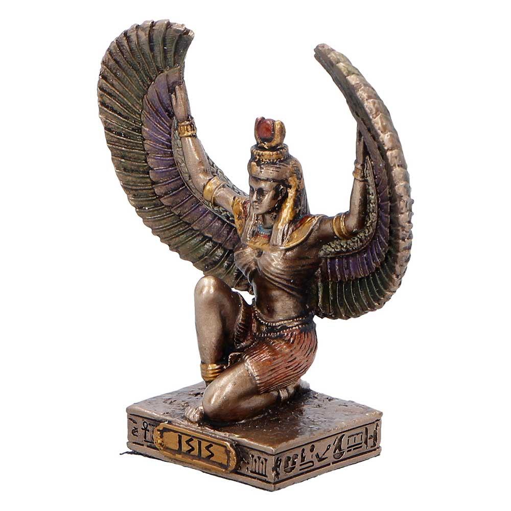Small Isis Goddess of Magic Figurine Egyptian Mythology Winged Collectible Decor