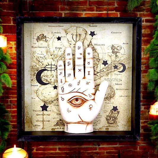 eBay Listing for "Palmistry Companion Framed Chiromancy Wall Mounted Art - 20.2cm"