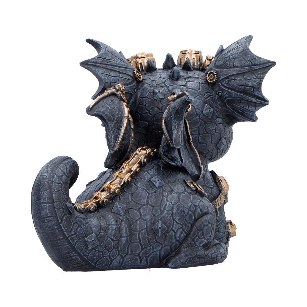 Steampunk Dragon Figurine Gothic Mechanical Creature Ornament Fantasy Collectible