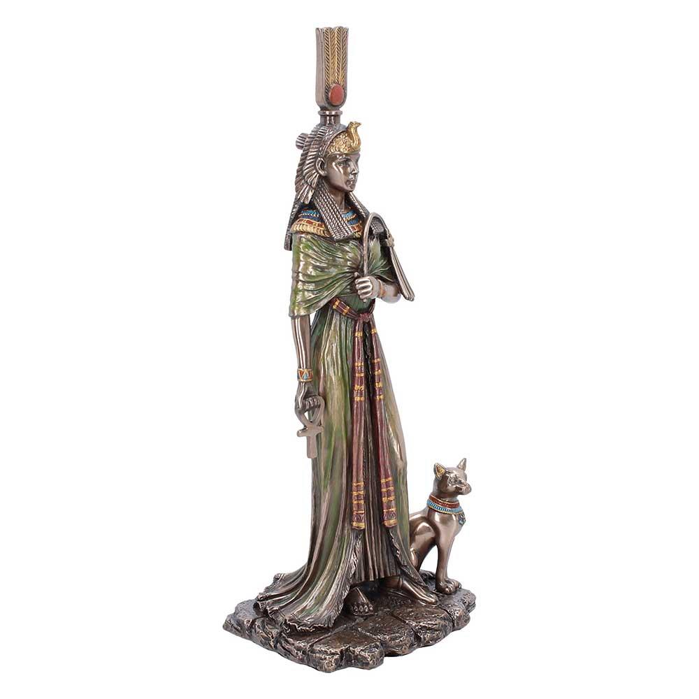 Ancient Egyptian Queen Statue Nefertari Royal Cat Ornament Mythology Decor