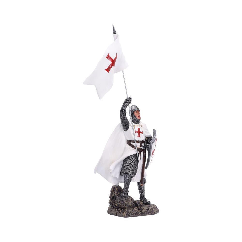 Templar Knight Statue 31.6cm Medieval Crusader Figurine Historical Ornament