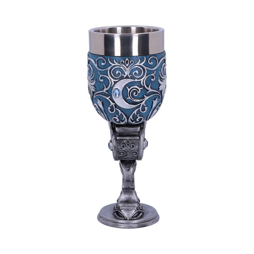 Fantasy White Wolf Enchanted Goblet Set Gothic Chalice Mystical  Drinkware Art