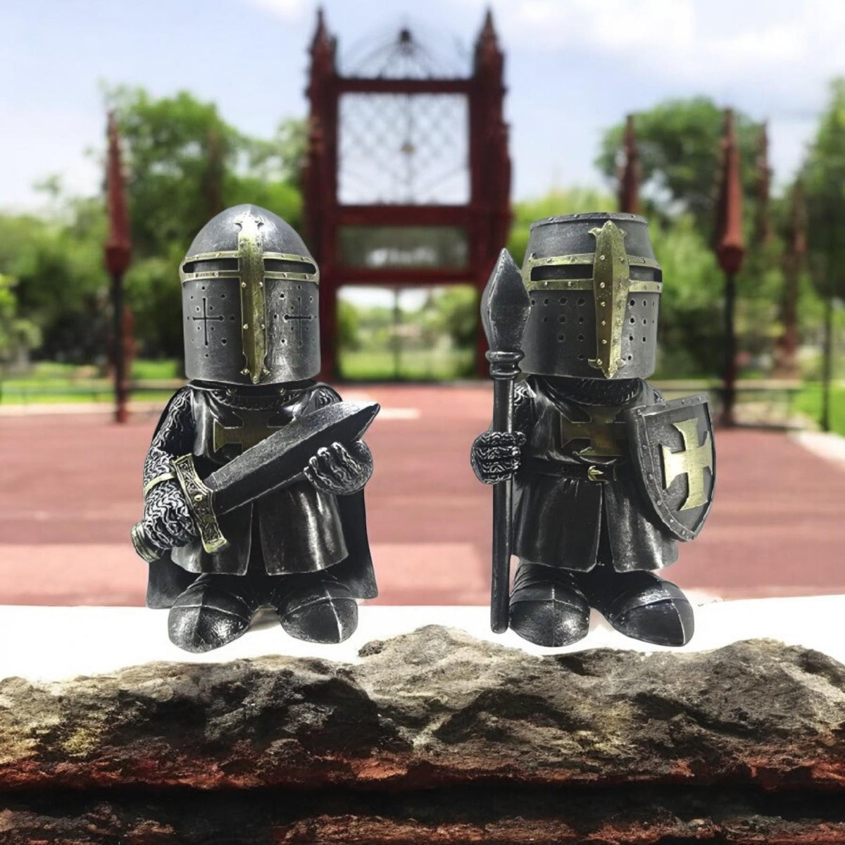 Knight Collectables Gothic Templar Knight Figurines - 13.8cm Collectibles