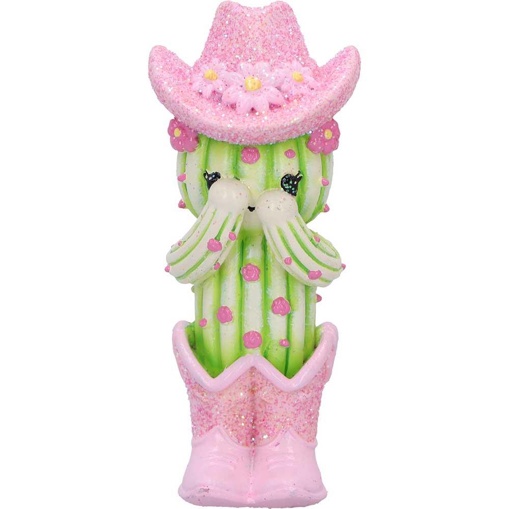 Three Wise Cactus Figurines Cute Novelty Ornament See Hear Speak Evil Decor