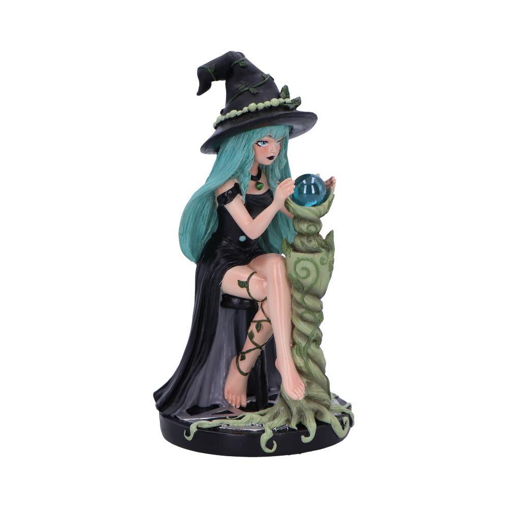 Sage Sugar & Spice Witch Figurine 17.5cm – Mystica Green Witch Decor for Collectors Boxed