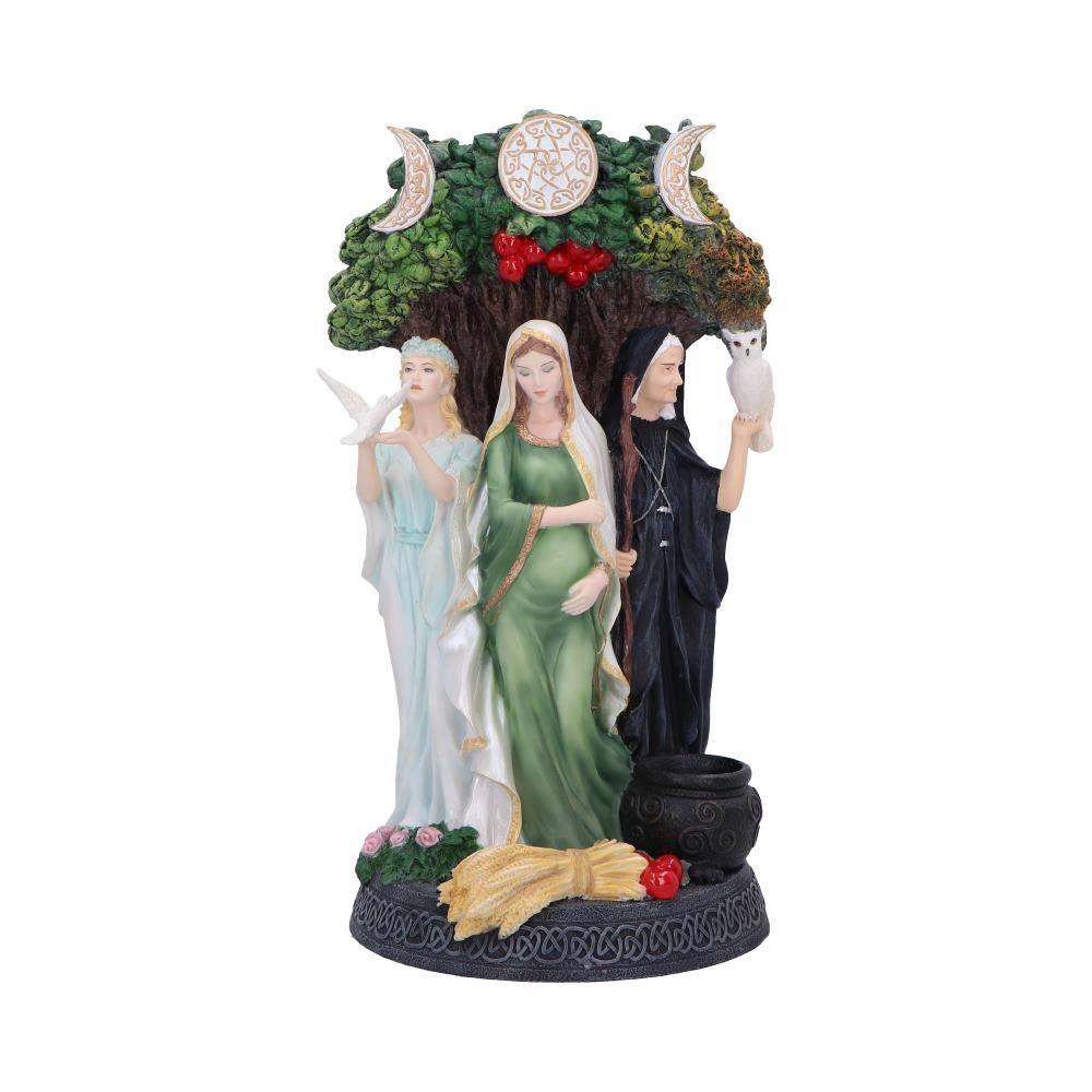 Maiden, Mother, Crone Painted Triple Goddess Figurine 26cm Wiccan Pagan Decor