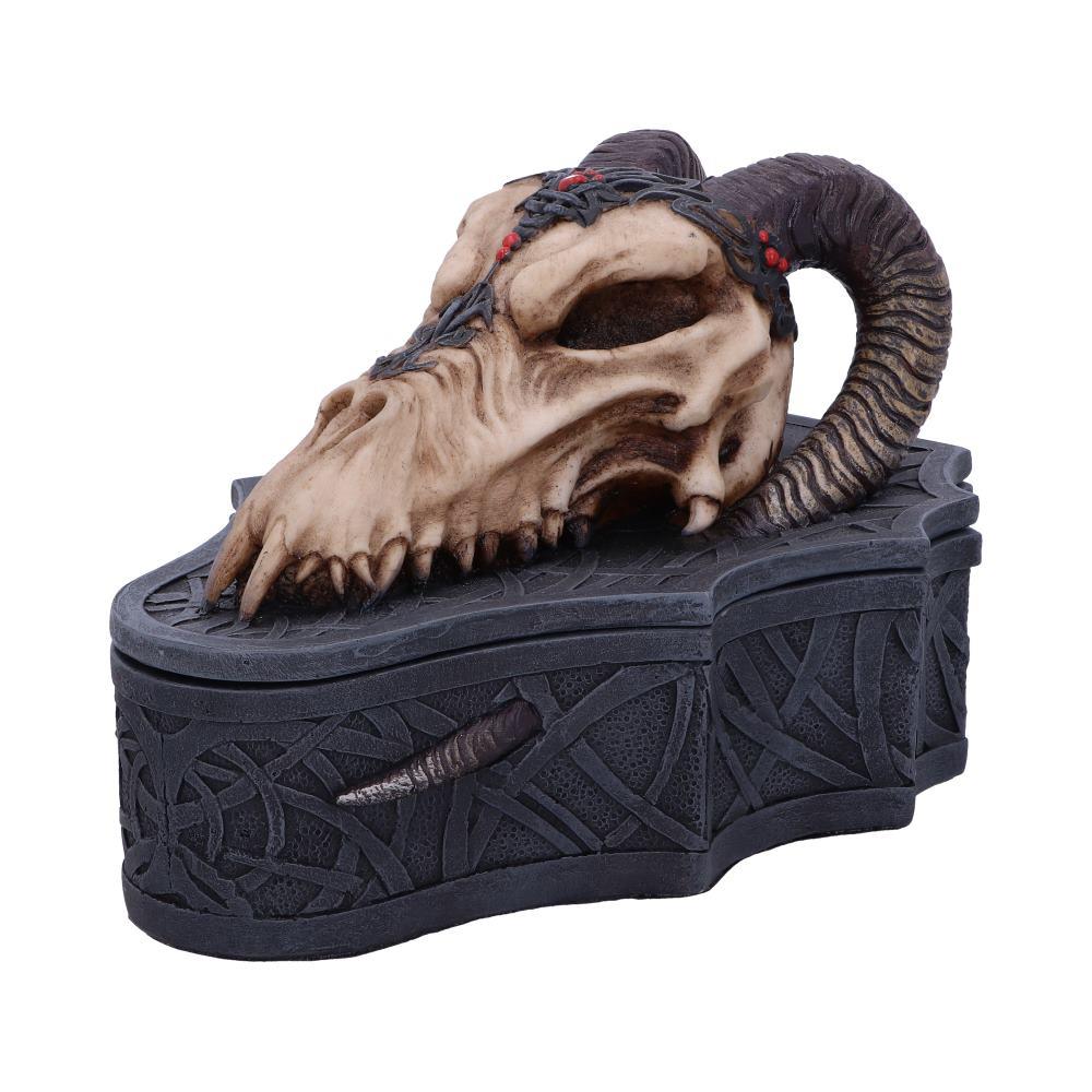Fantasy Gothic Dragon Skull Box Monte Moore Design Collectible Trinket Storage