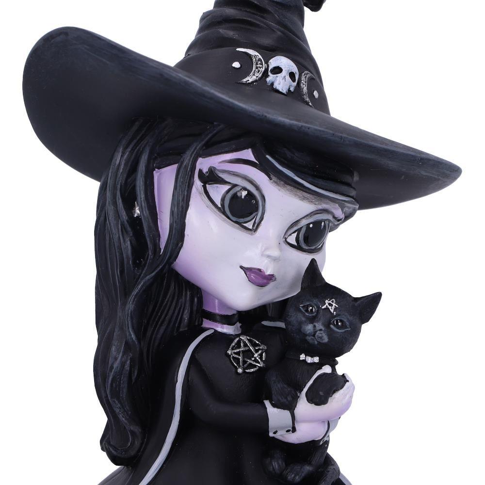 Cute Gothic Witch Figurine Spooky Halloween Art Decor Occult Collectible Gift