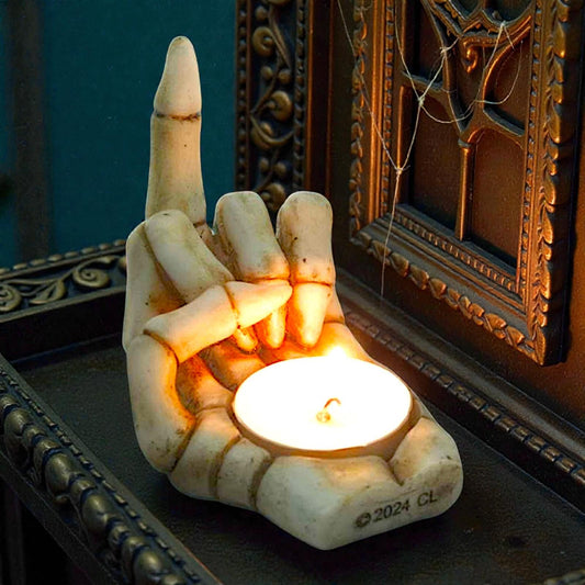 Gothic Skeleton Hand Candle Holder Funny Novelty Ornament Horror Decor Gift