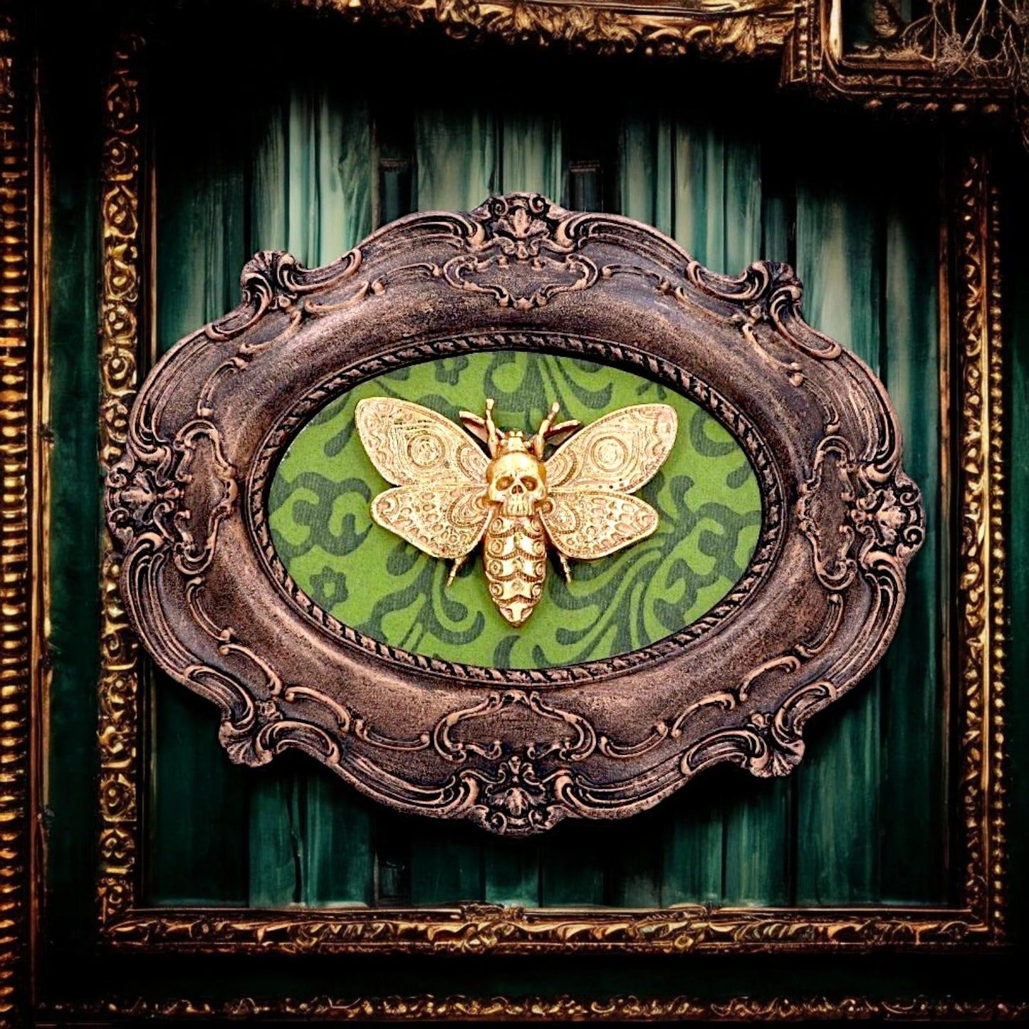 Gothic Moth Wall Plaque Baroque Style Home Decor Ornate Ornament Gift