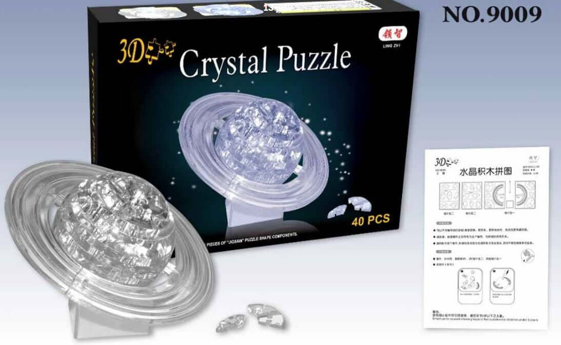 Creative 3D Crystal Saturn Puzzle Decoration 40 Pieces Building Blocks