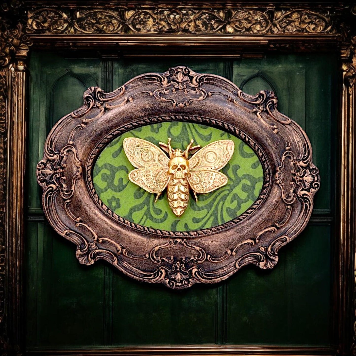 Gothic Moth Wall Plaque Baroque Style Home Decor Ornate Ornament Gift